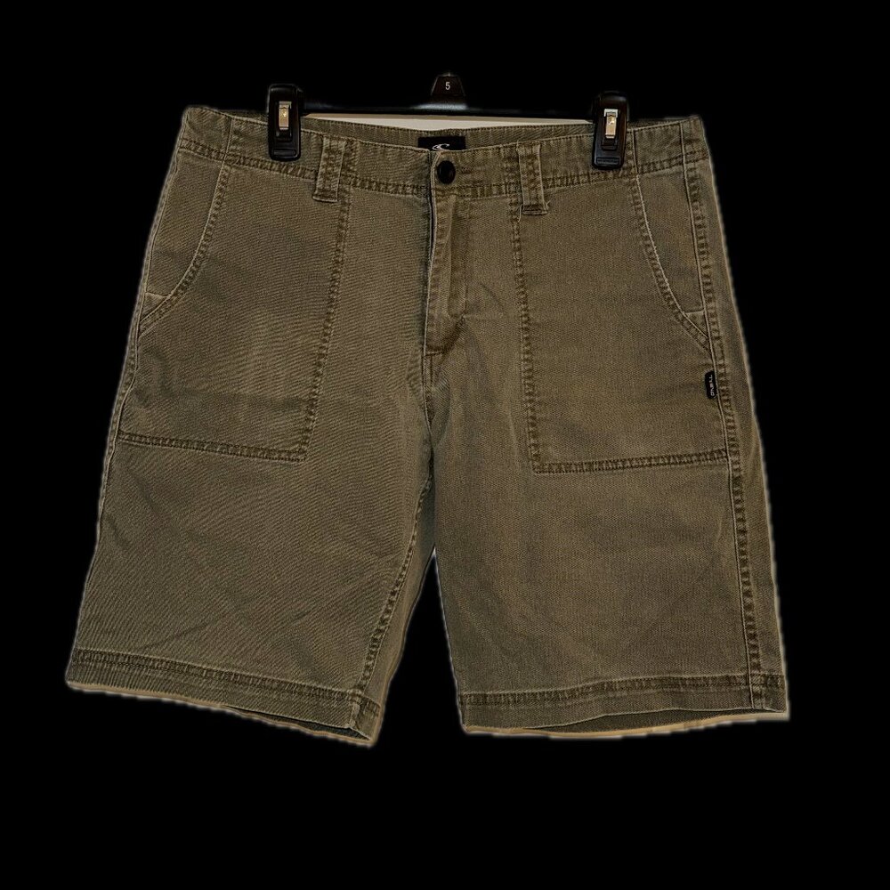 O’Neill Standard Fit Cargo Shorts Olive Green Size 33